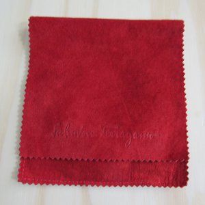 Vintage Salvatore Ferragamo Suede Red Dust Bag 5x5"